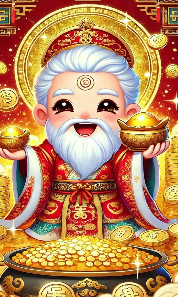 Ảnh nền thần tài hoạt hình 3