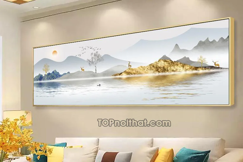 Tranh tráng gương ngang tấm lớn Amia 2873 | tranhAmiA