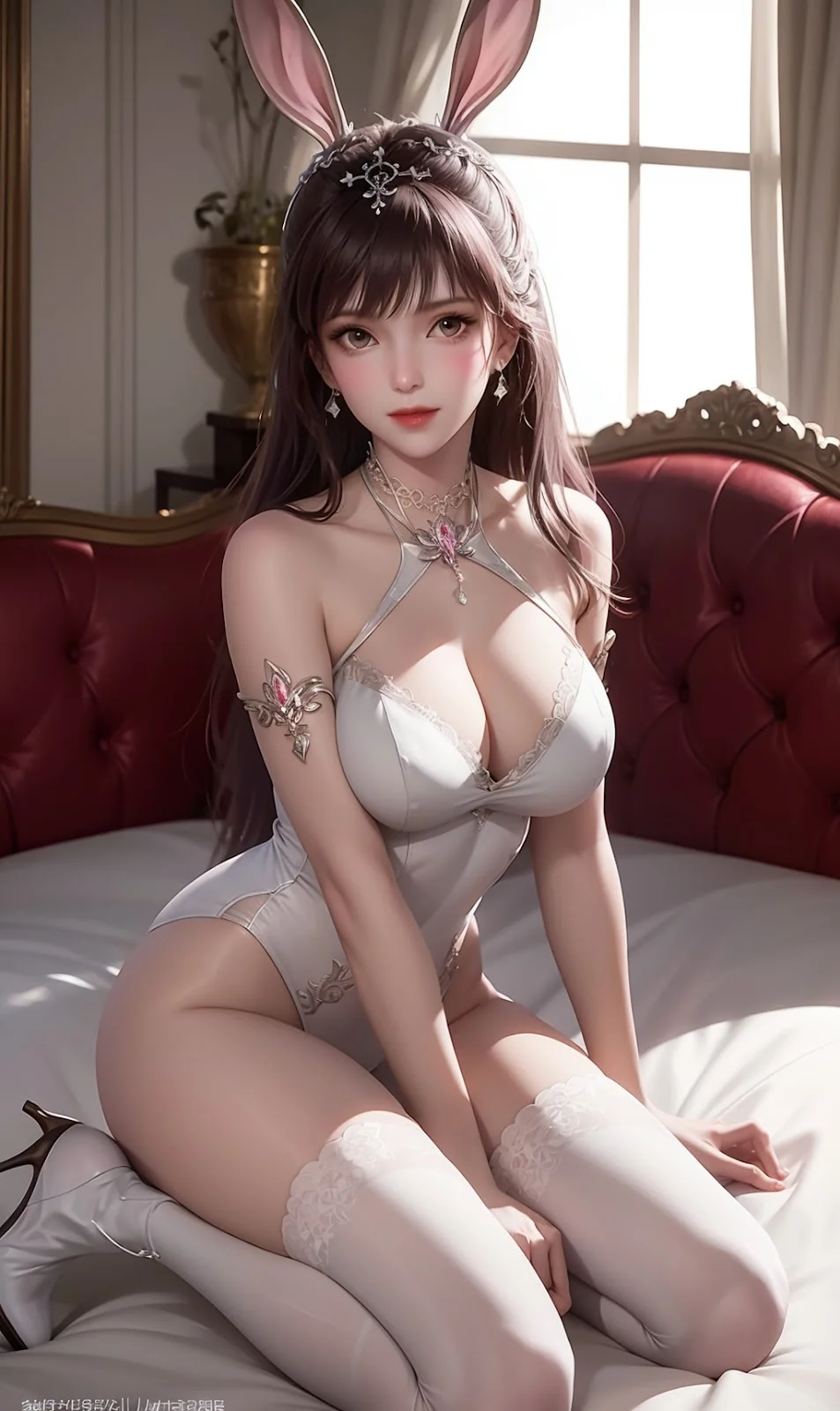 Ảnh hentai 3d phong cách anime cô gái mặc đồ thỏ gợi cảm