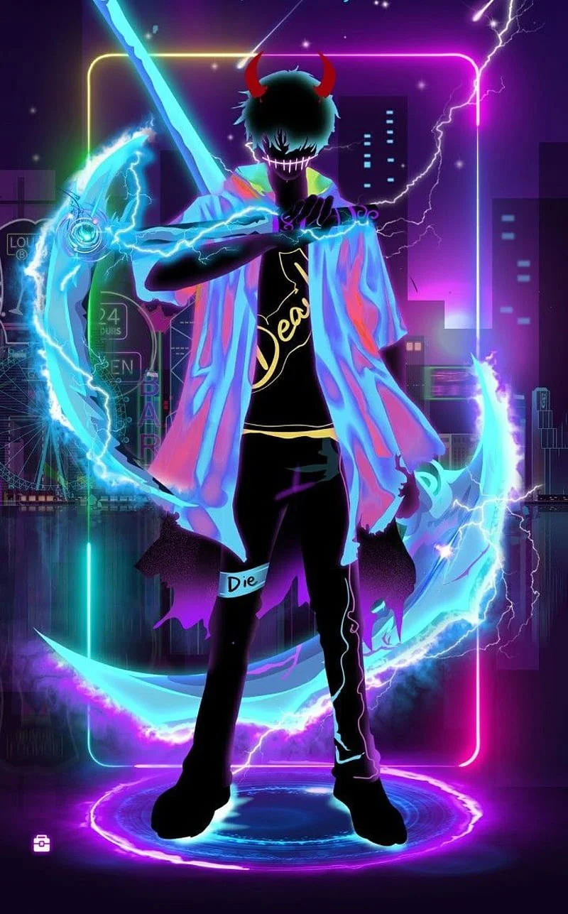 Hình nền điện thoại ngầu chất với hiệu ứng Neon (4)
