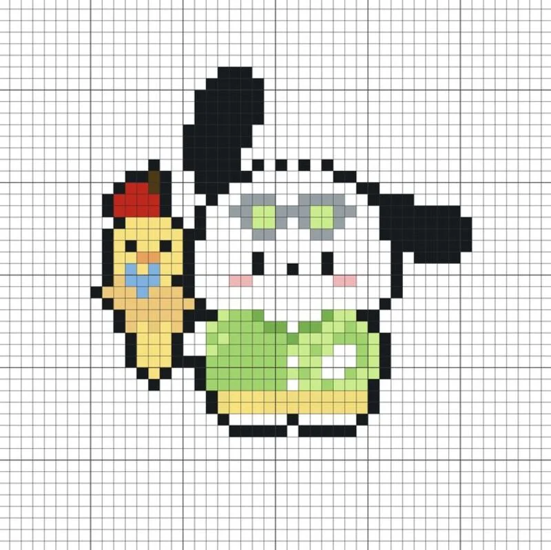 999+ hình tranh Pixel đơn giản, mini cute dễ vẽ theo ô vuông