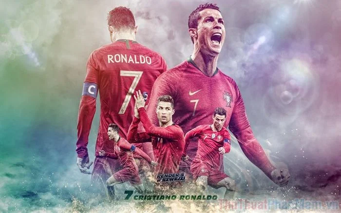 Ảnh Ronaldo ngầu phong cách nghệ thuật