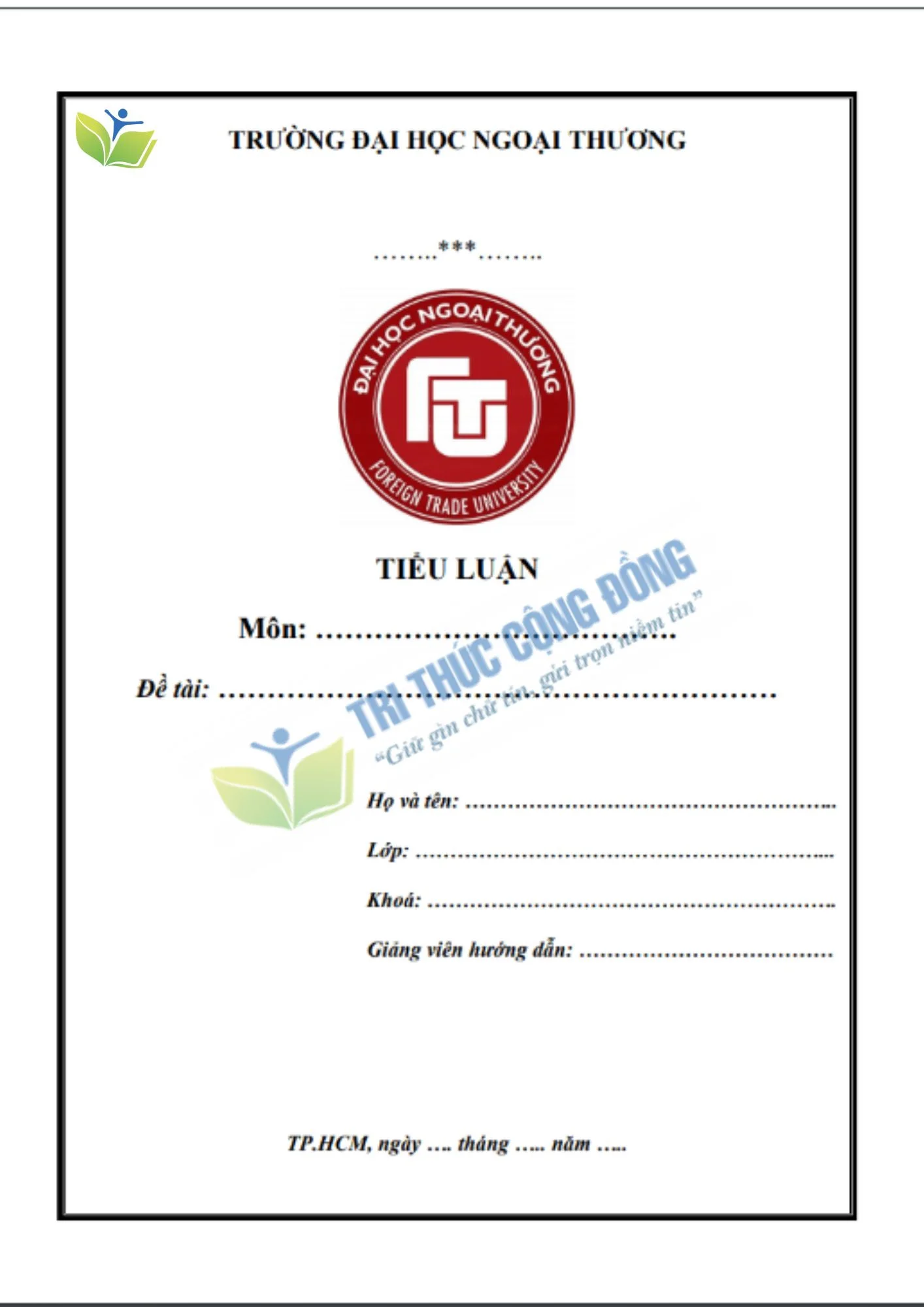 100+ mẫu bìa tiểu luận file word đẹp 2026 [cập nhật liên tục]