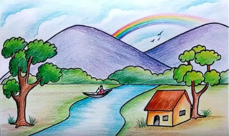 Tranh phong cảnh núi, sông