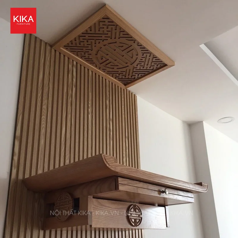 Mẫu bàn thờ gỗ hiện đại thiết kế tối giản