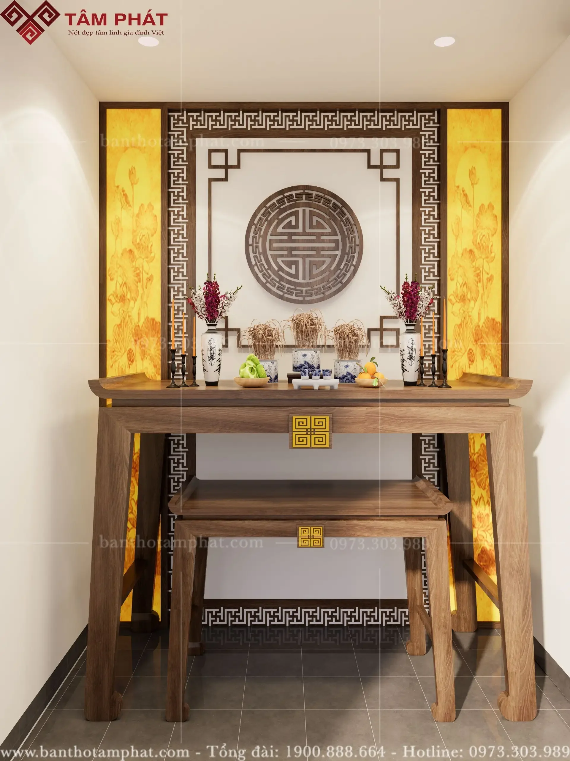 Mẫu bàn thờ đơn giản nhất BT-1506