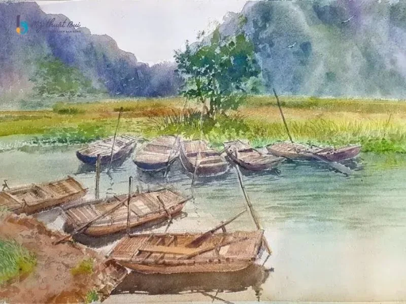 Tranh màu nước phong cảnh