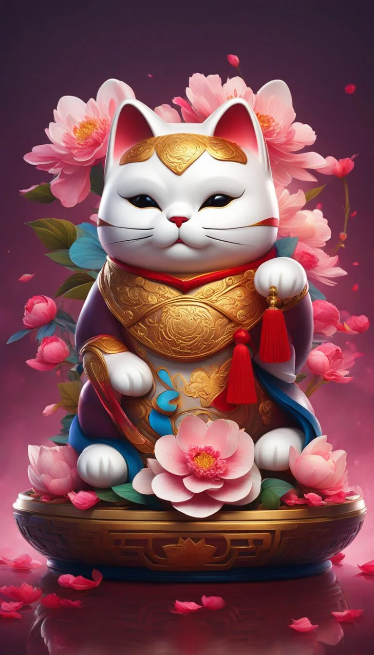 hình nền may mắn mèo thần tài (2)