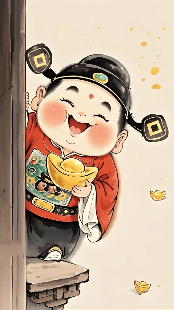 Hình nền chibi Thần Tài cute