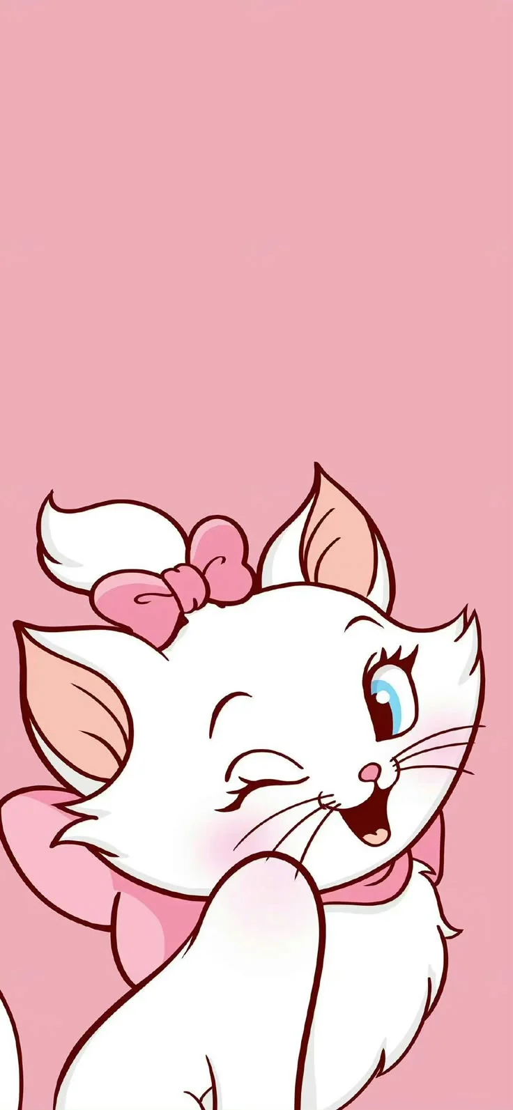 hình nền cute mèo Marie hồng