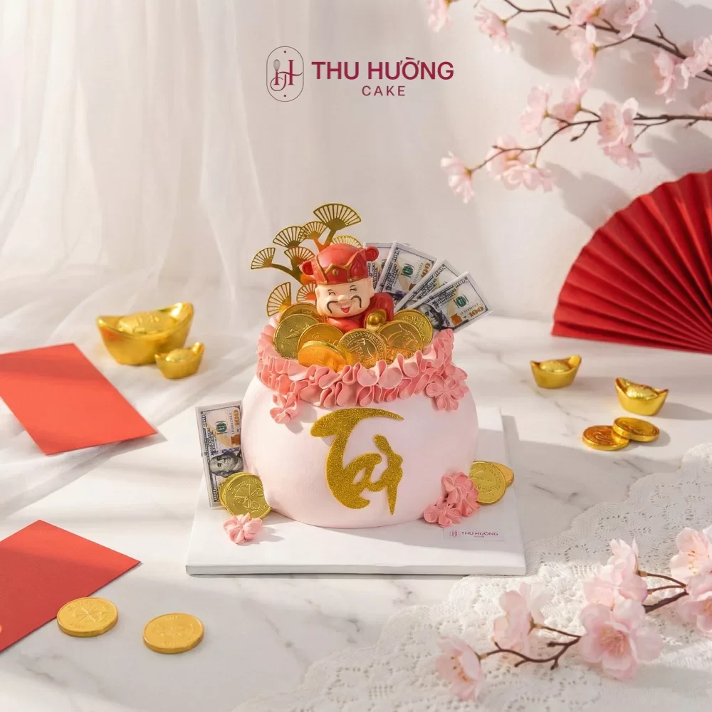 Bánh sinh nhật tiền tài