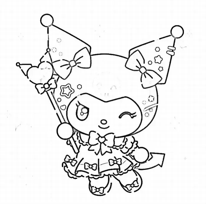 140+ Tranh Tô Màu Kuromi nhân vật Sanrio nghịch ngợm đáng yêu được bé gái yêu thích
