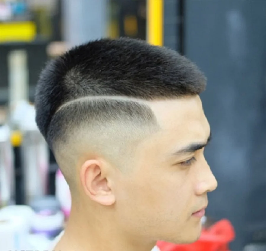 Kiểu tóc nam ngắn kẻ vạch cực chất